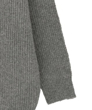 earth music&ecology 襟付きニットアウター Gray Mixture