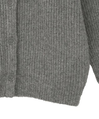 earth music&ecology 襟付きニットアウター Gray Mixture