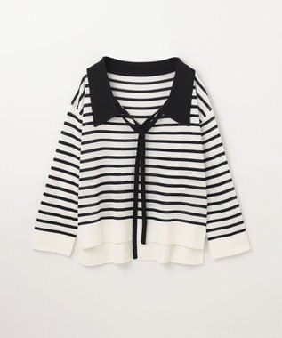 GRACE CONTINENTAL マリンボウタイニット ホワイト