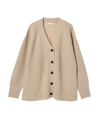 Green Parks 洗える　Ｖネックニットカーディガン Beige