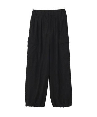 earth music&ecology 総レースカーゴパンツ Black