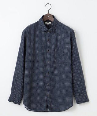 JOSEPH ABBOUD 【キングサイズ・サスティナブル素材】小紋プリント シャツ ネイビー系5