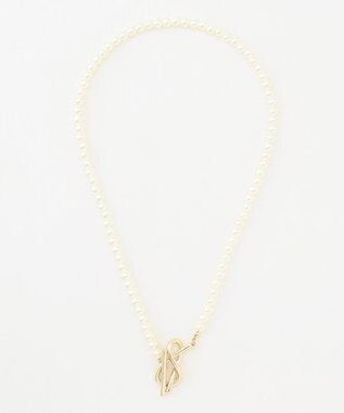 組曲 メタルモチーフパールネックレス ゴールド系