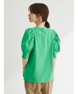 Green Parks ・ＳＵＧＡＲ　ＳＰＯＯＮ　ギャザーパフＴシャツ Green