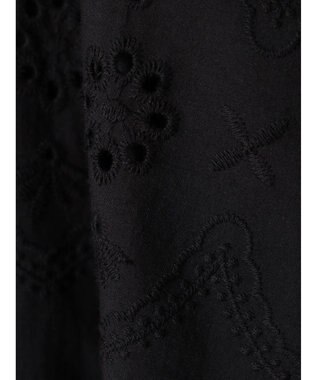 Green Parks ■ＥＳＣＡＲ　ローン刺繍フレアパンツ Black