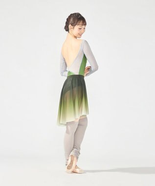 Chacott ロングスリーブレオタード エバーグリーン