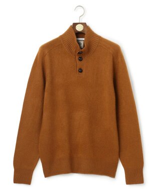 J.PRESS MEN 【カシミア100%使用】カシミヤリブモックネック ニット ブラウン系
