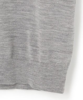 23区 【アンサンブル対応】サステナブルウール 半袖 ニット ライトグレー
