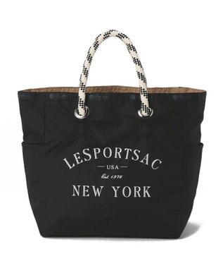 LeSportsac MEDIUM 2 WAY TOTE/ジェットブラック/プロビンシャル ジェットブラック/プロビンシャル
