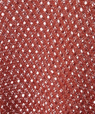 Green Parks ラメメッシュニットプルオーバー Orange