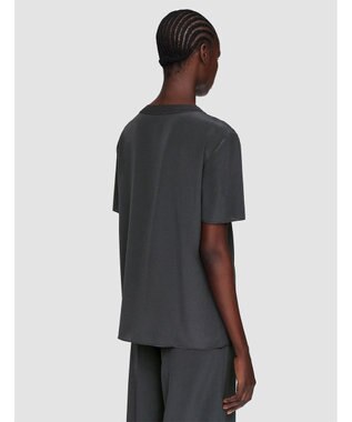 JOSEPH 【洗える】クレープ  ド  ソワ　クルーネックTシャツ Slate