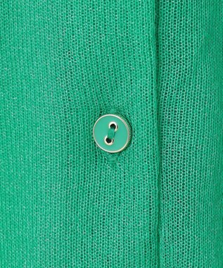 Feroux 【洗える】シアーカラー カーディガン グリーン系