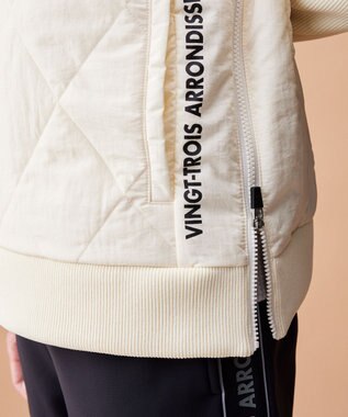 23区GOLF 【MEN】中綿キルトプルオーバー アイボリー系