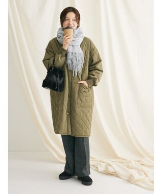 CRAFT STANDARD BOUTIQUE ダイヤキルトロングコート Khaki