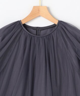 組曲 【先行予約】コットンポンチ チュールレイヤード カットソー グレー系