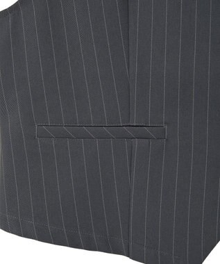 AMERICAN HOLIC ショート丈ベスト Stripe Gray