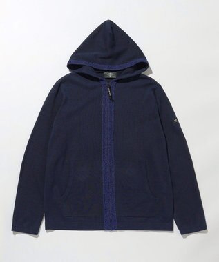 JOSEPH ABBOUD MOUNTAIN 【エコ素材・軽量・通気性・速乾性】ペーパーヤーンパーカー ネイビー系