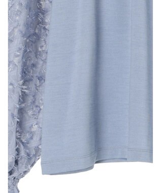 Green Parks 袖ジャガードドッキングプルオーバー Sax