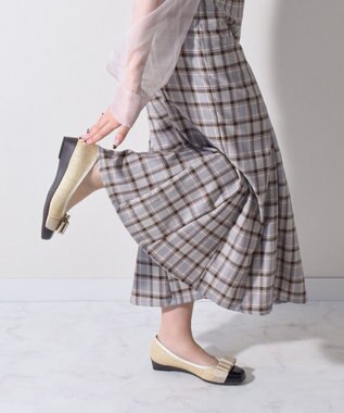 Bridget Birkin ＜2E＞【Bridget Birkin Walk】グログランリボン切替ウォーキングパンプス ベージュコンビ