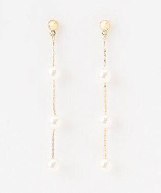 ANY 【WEB限定】ステーションパールピアス(両耳用) ゴールド系