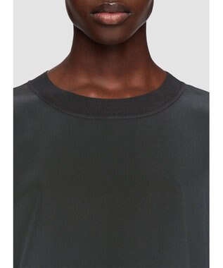 JOSEPH 【洗える】クレープ  ド  ソワ　クルーネックTシャツ Slate