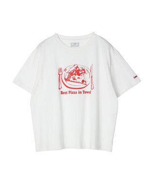 earth music&ecology Ｌｅｅ×ｅ．ｍ．ａ．ｅ　ＰＩＺＺＡ　ＴＥＥ Off White