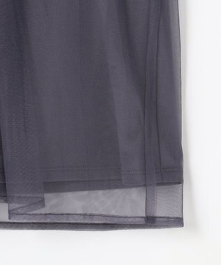 組曲 【先行予約】コットンポンチ チュールレイヤード カットソー グレー系