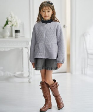 組曲 KIDS 【110-140㎝】カットショート パンツ チャコール系