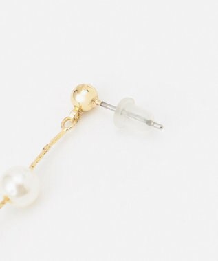ANY 【WEB限定】ステーションパールピアス(両耳用) ゴールド系