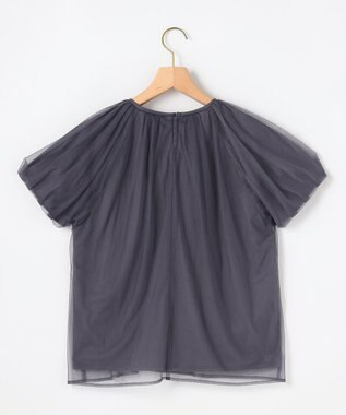 組曲 【先行予約】コットンポンチ チュールレイヤード カットソー グレー系