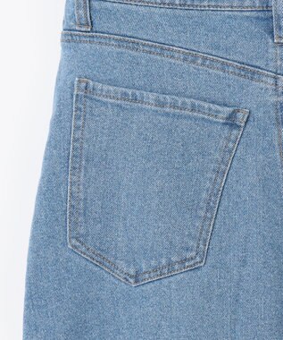 ANY 【洗濯機可能/ストレッチ】フロントスリットデニムスカート ライトインディゴ