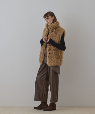 GRACE CONTINENTAL URBANCODE 衿付きジレ キャメル