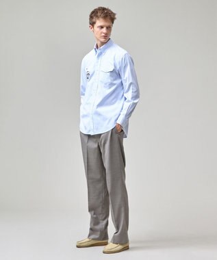 J.PRESS MEN 【J.PRESS ORIGINALS】【UNISEX】Wool Polyester Gunclub Check Piped Stem Nontuck Slacks ベージュ系3