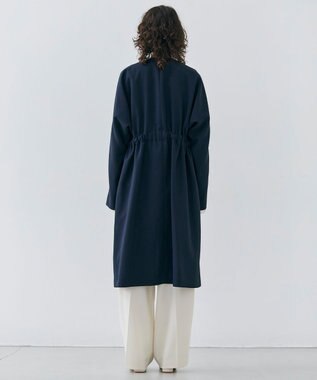 BEIGE， 【洗える】PORDIC / ノーカラードルマンロングコート Navy
