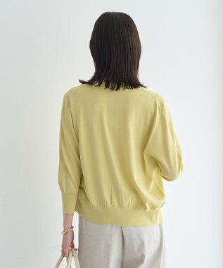 YECCA VECCA 【マシンウォッシャブル】カーディガン Yellow
