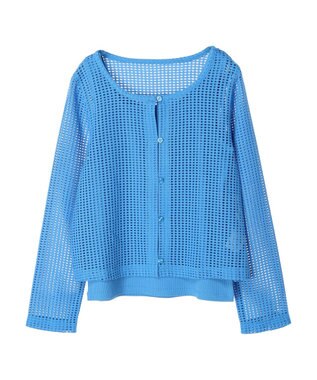 earth music&ecology ＳＥＴ２点メッシュカーディガン＋インナー Blue