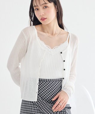 earth music&ecology シアーリブカーディガン