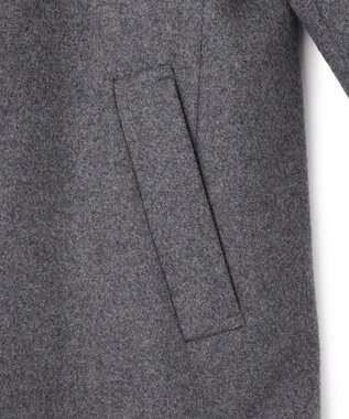 JOSEPH HOMME 【新素材】ライトウールシャギー　スタンドカラーシングルブレストコート グレー系