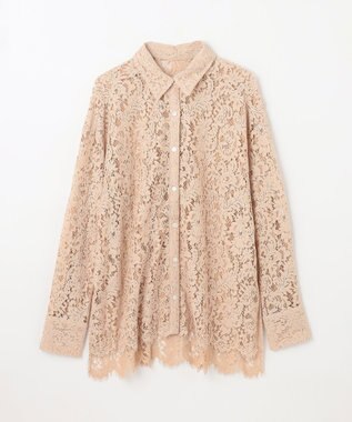 GRACE CONTINENTAL コードレースオーバーシャツ ベージュ
