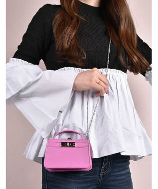 LA BAGAGERIE 【MONICA】マイクロチェーンバッグ ピンク