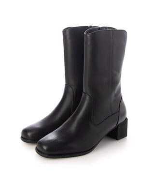 ing <ing>チャンキーヒールショートブーツ