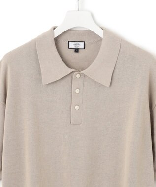 J.PRESS YORK STREET 【UNISEX】リラックス ニットポロシャツ ベージュ系