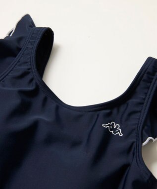 OP／FILA 【Kappa】ショートパンツ一体型スクール水着 ネイビー×ホワイト