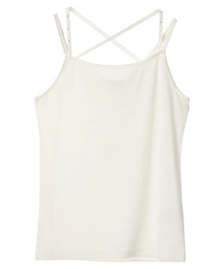 earth music&ecology キラキララインストーンキャミ Ivory