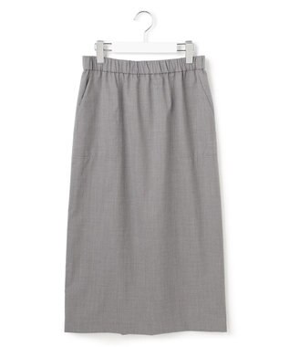 ICB 【洗える】T/Wブロード ナロースカート ライトグレー系
