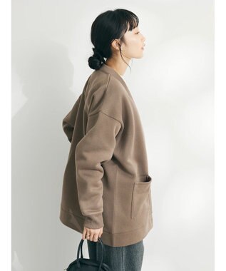 CRAFT STANDARD BOUTIQUE ニットフリースＶネックカーディガン Brown