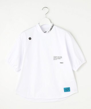 PW CIRCULUS 再入荷！【UV遮蔽率99% UVカット / 速乾 / ストレッチ】【WOMEN】パフスリーブモックネックT ゴルフウェア レディース ホワイト系