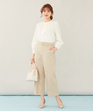 ANY SIS 【洗える】ボウタイ ブラウス オフホワイト