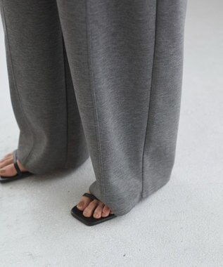 WEGO 【ANGIE VINTAGE/ウエストゴム】ポンチカーブパンツ 杢グレー
