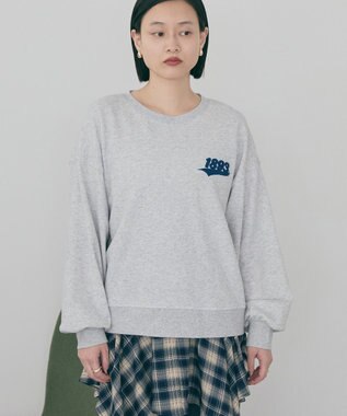 AMERICAN HOLIC ワンポイントサガラ刺繍裏毛プルオーバー Gray Mixture